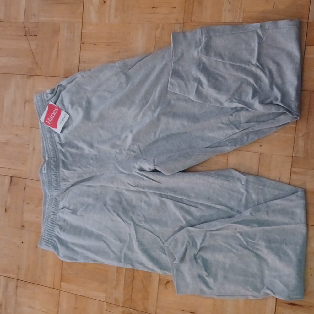 Hanes x-large men's jogging pants gray side pockets